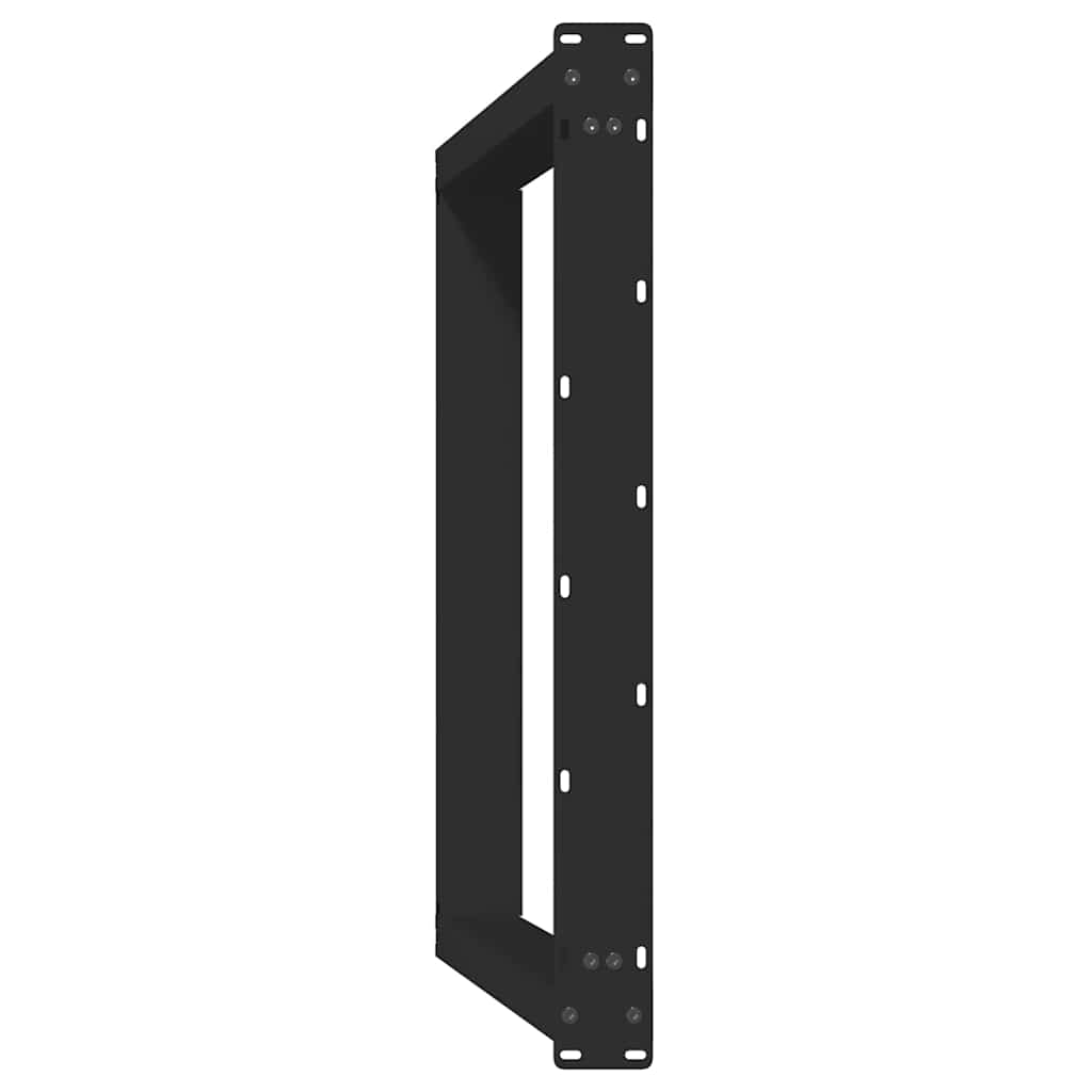 Black Steel U-Shaped Dining Table Legs 2 Pcs 100x72-73 cm