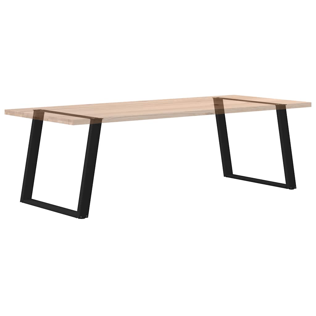 Black Steel U-Shaped Dining Table Legs 2 Pcs 100x72-73 cm