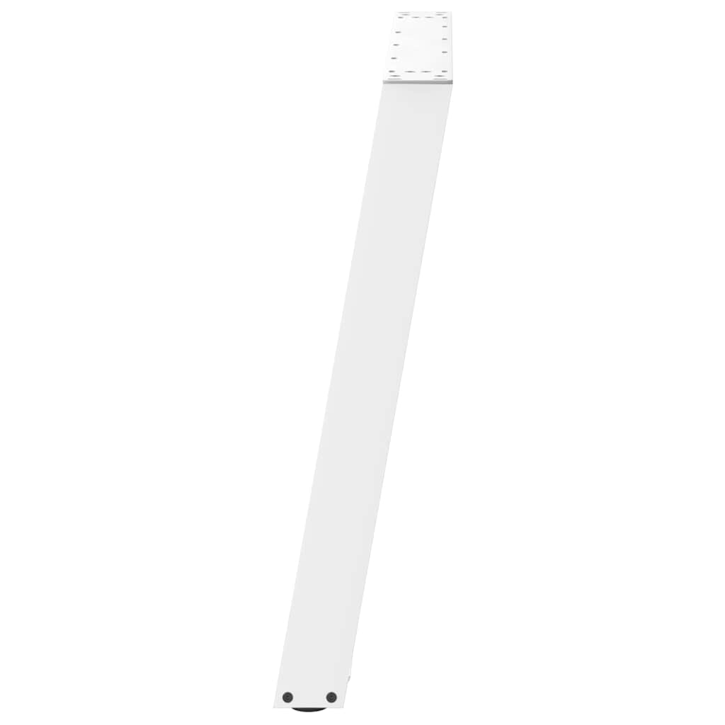 White Steel U-Shaped Dining Table Legs 2pcs, Adjustable 100cm