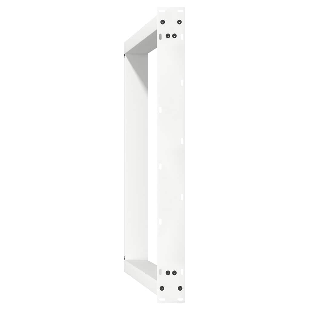 White Steel U-Shaped Dining Table Legs 2pcs, Adjustable 100cm