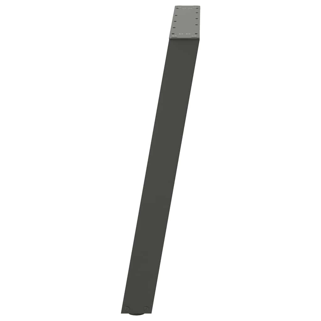 Anthracite Steel U-Shaped Dining Table Legs, 2pcs, Adjustable 100cm