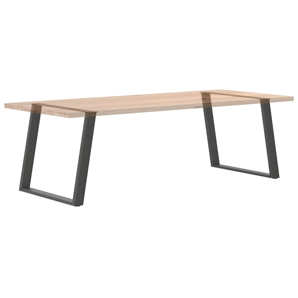 Anthracite Steel U-Shaped Dining Table Legs, 2pcs, Adjustable 100cm
