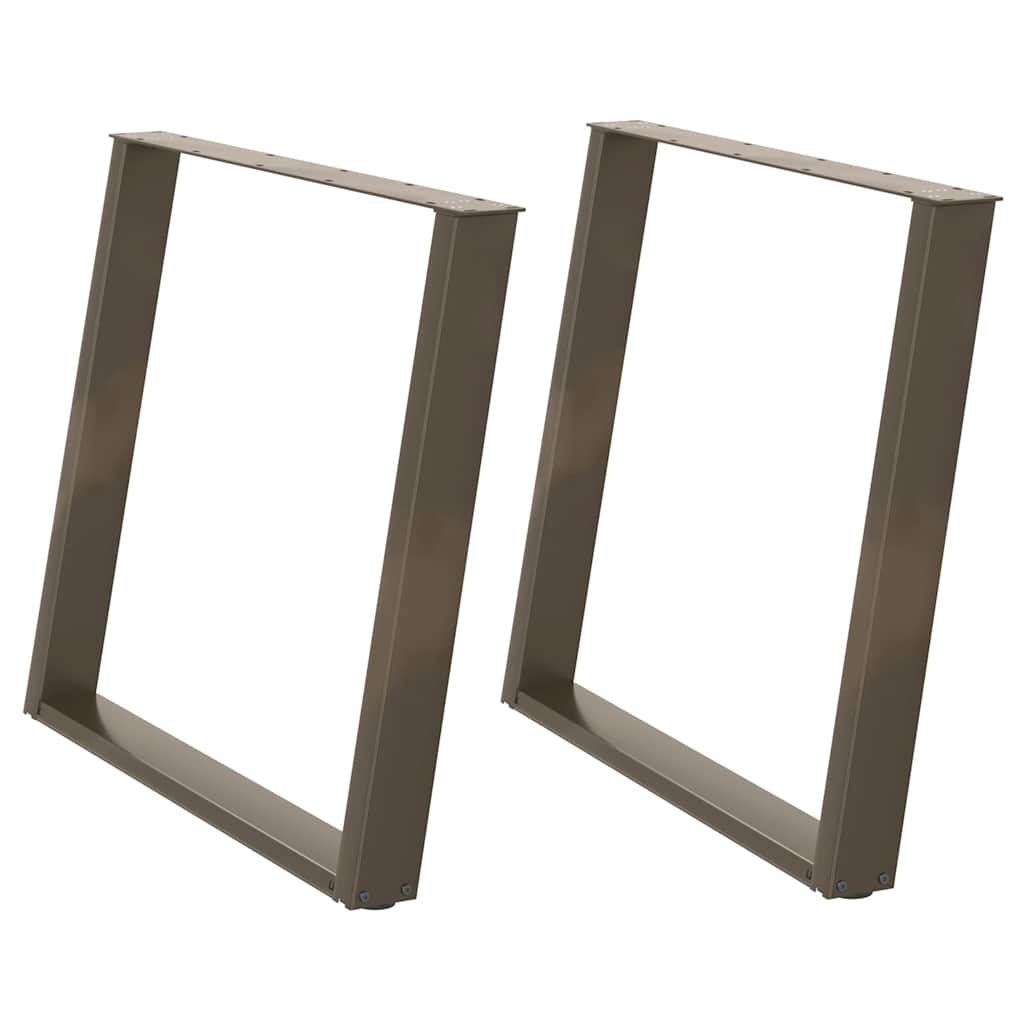 Natural Steel U-Shaped Dining Table Legs 2 pcs, 100x72-73 cm