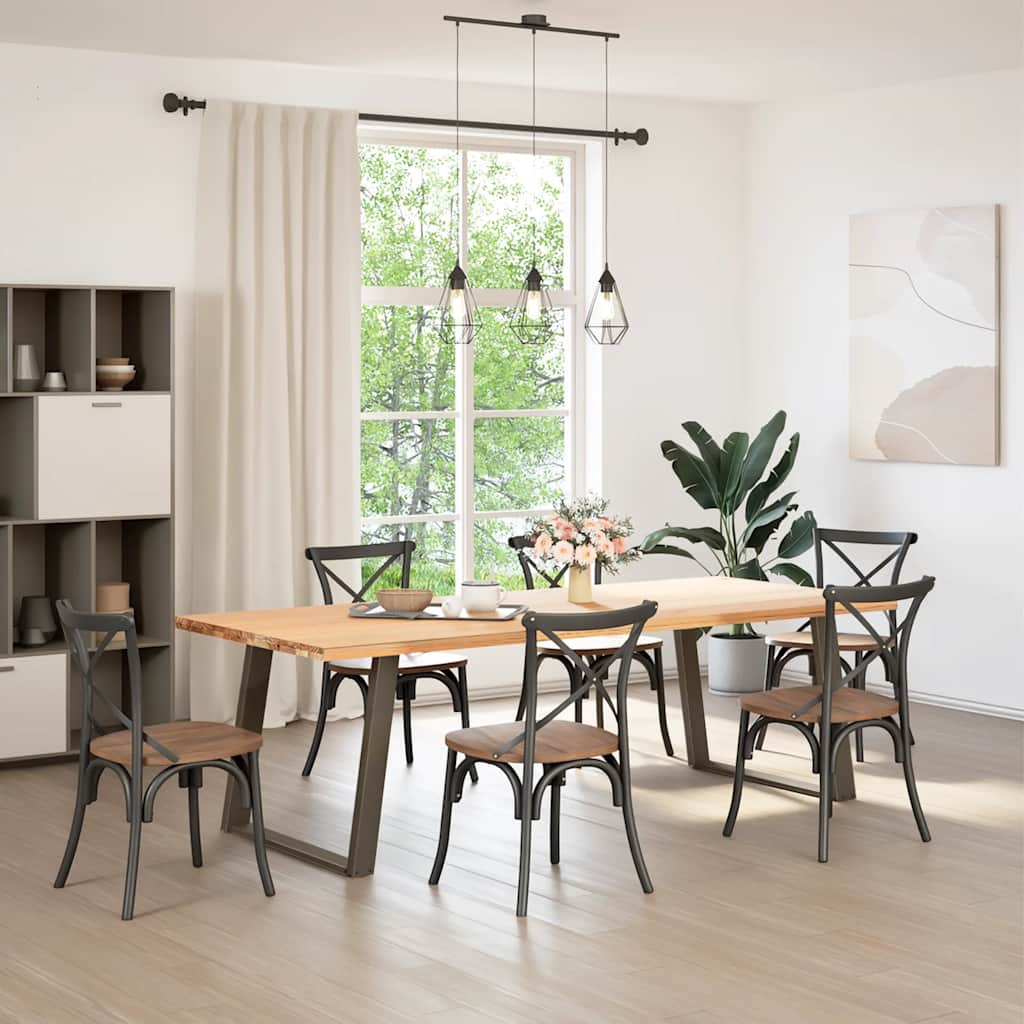 Natural Steel U-Shaped Dining Table Legs 2 pcs, 100x72-73 cm