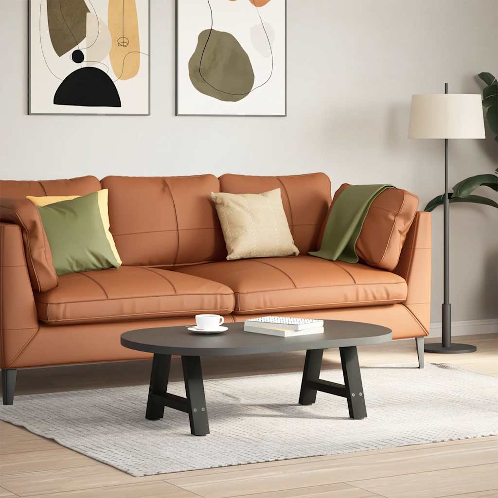 A-Shaped Black Steel Coffee Table Legs, Set of 2, Adjustable 40x30-31 cm