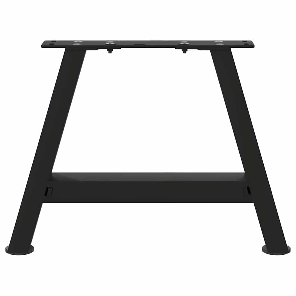 A-Shaped Black Steel Coffee Table Legs, Set of 2, Adjustable 40x30-31 cm