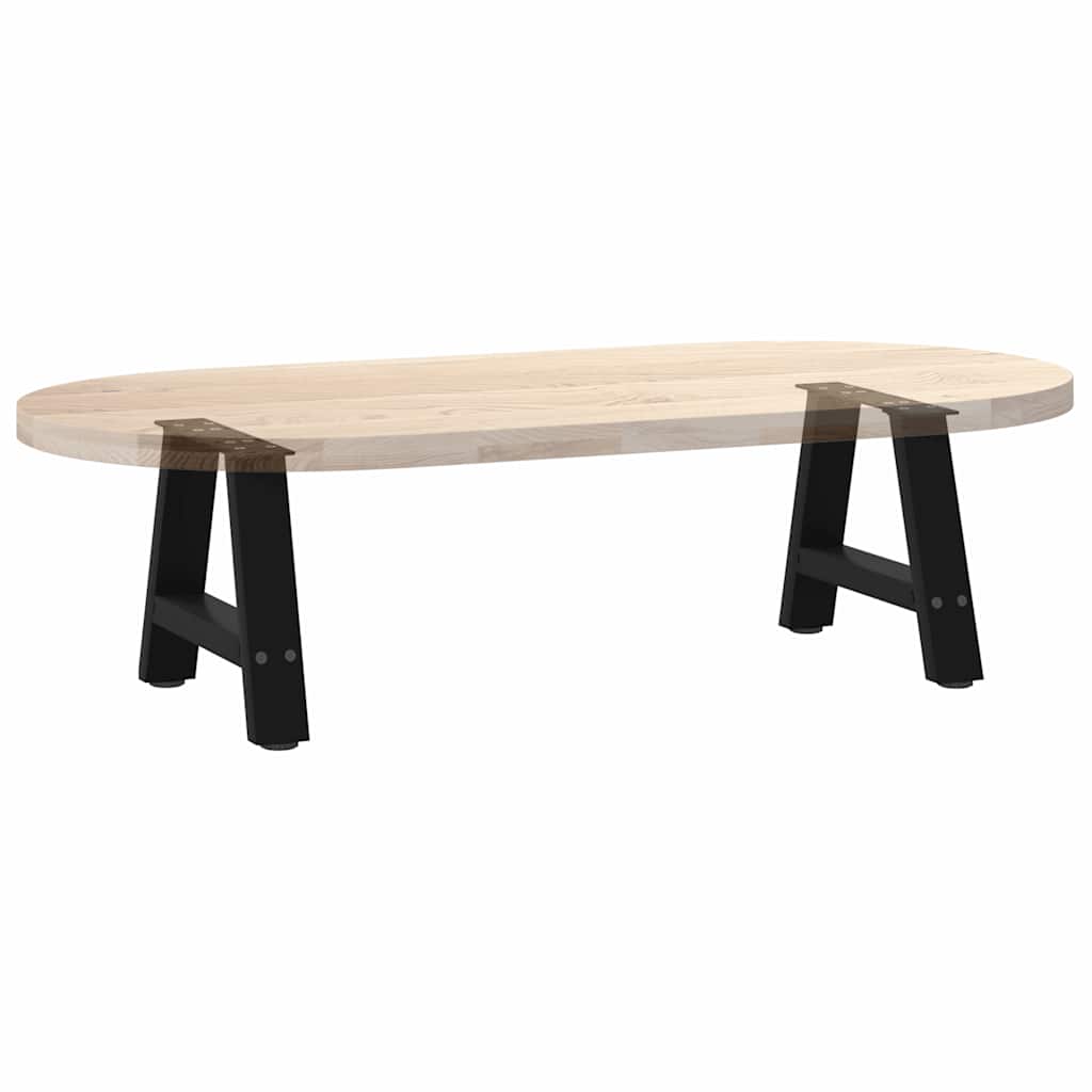 A-Shaped Black Steel Coffee Table Legs, Set of 2, Adjustable 40x30-31 cm