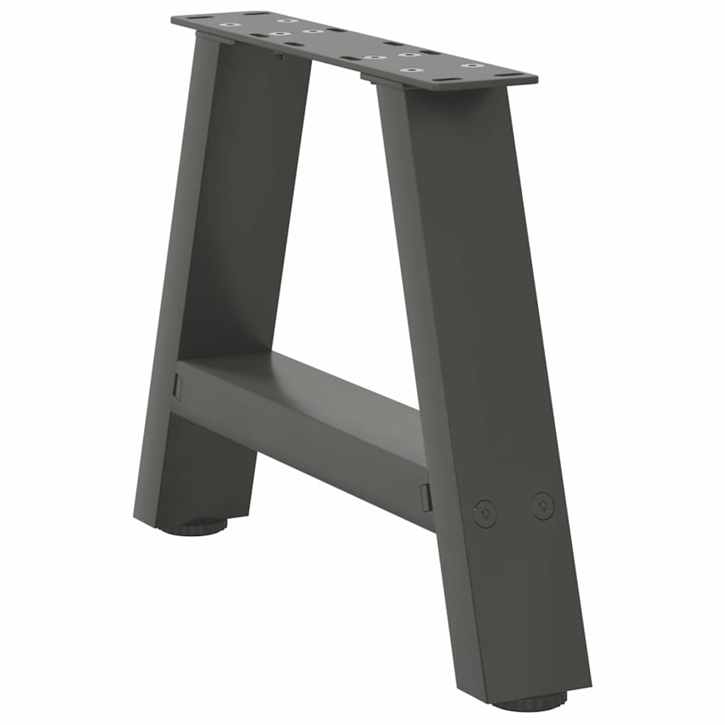 Anthracite Steel A-Shaped Coffee Table Legs 2 pcs, Adjustable 40x30-31cm