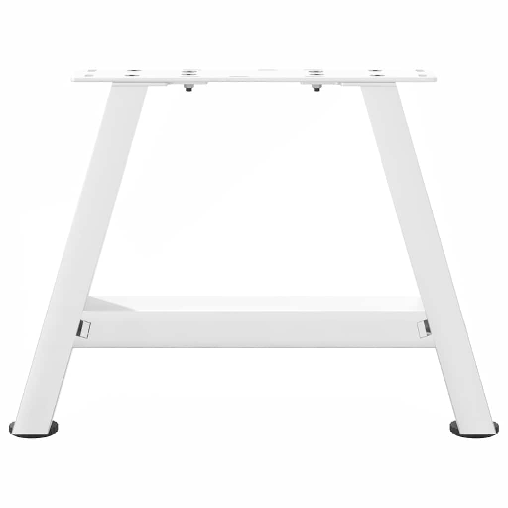 White Steel A-Shaped Coffee Table Legs, 2pcs, Adjustable 50x30-31cm