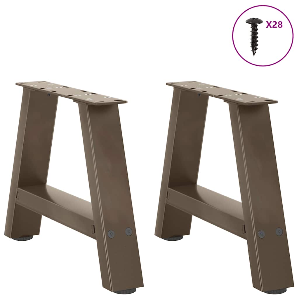 Steel A-Shaped Coffee Table Legs 2 pcs, Adjustable 50x(30-31) cm
