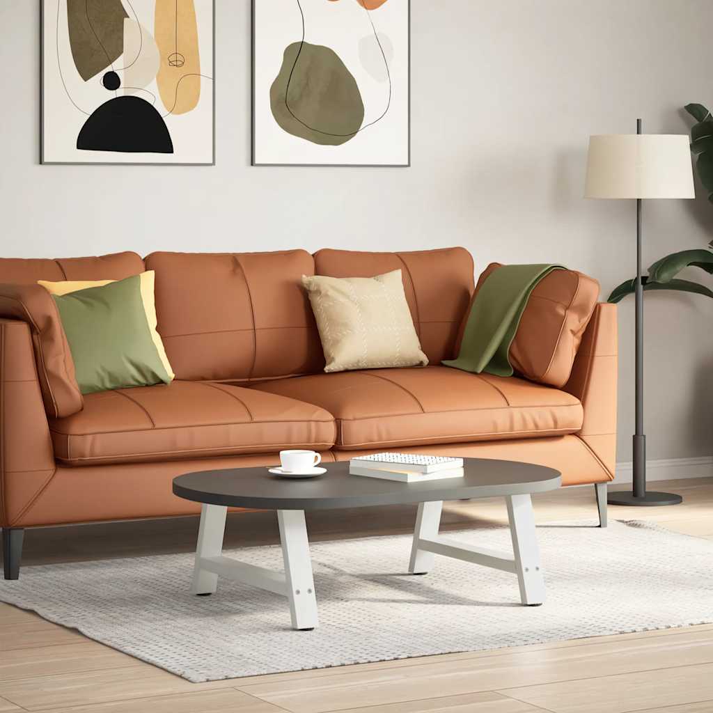White Steel A-Shaped Coffee Table Legs, 2 Pcs, 60x(30-31) cm