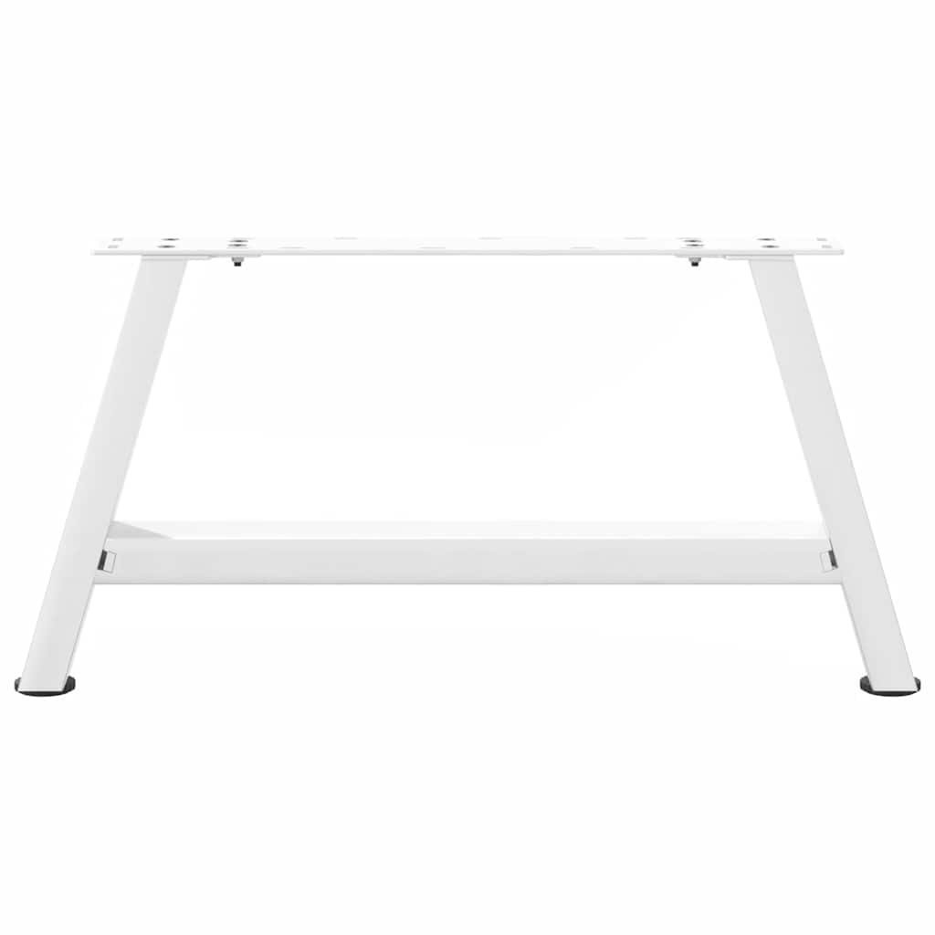 White Steel A-Shaped Coffee Table Legs, 2 Pcs, 60x(30-31) cm