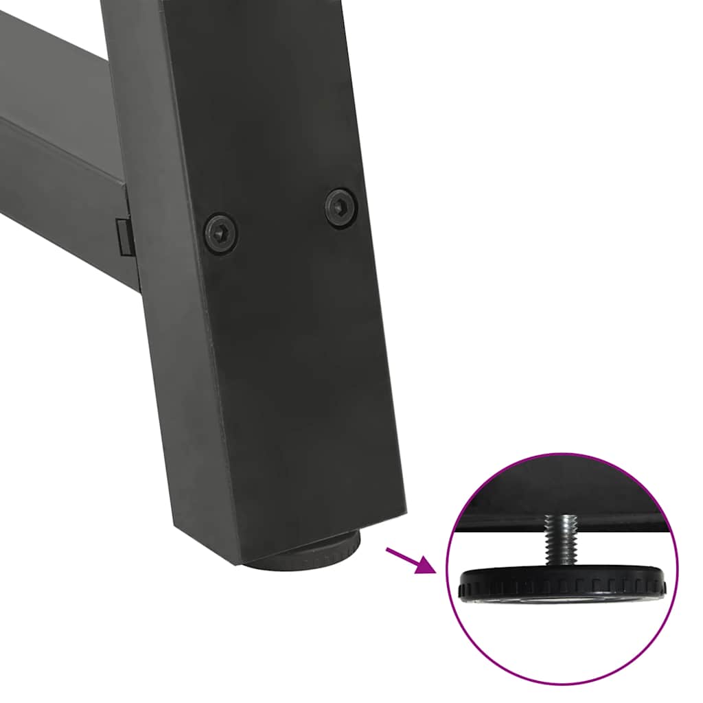 Anthracite Steel A-Shaped Coffee Table Legs, 2 pcs, 60x(30-31) cm