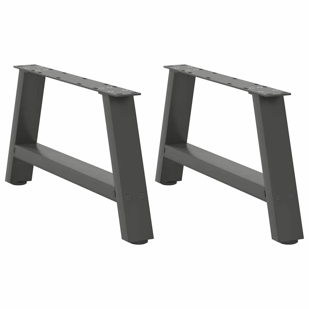 Anthracite Steel A-Shaped Coffee Table Legs, 2 pcs, 70x30-31 cm