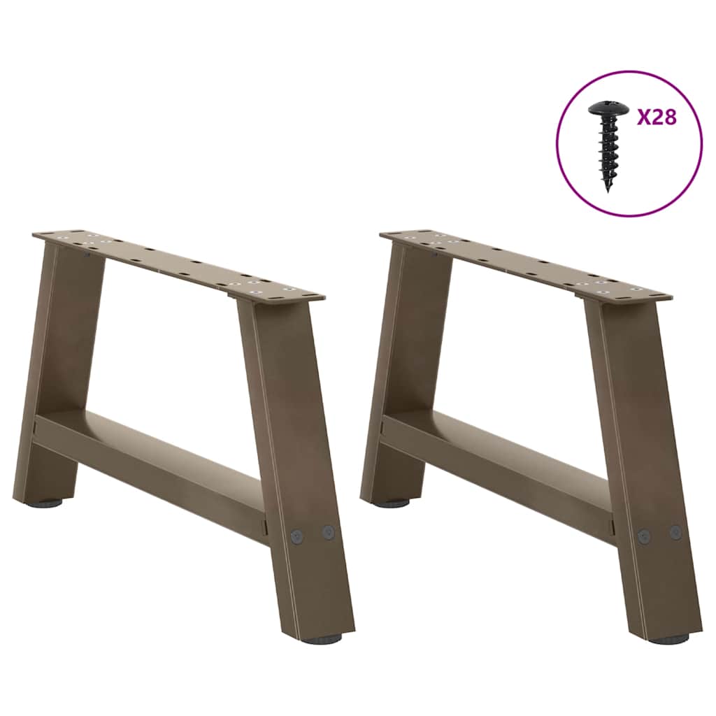 Steel A-Shaped Coffee Table Legs 2pcs, 70x(30-31)cm