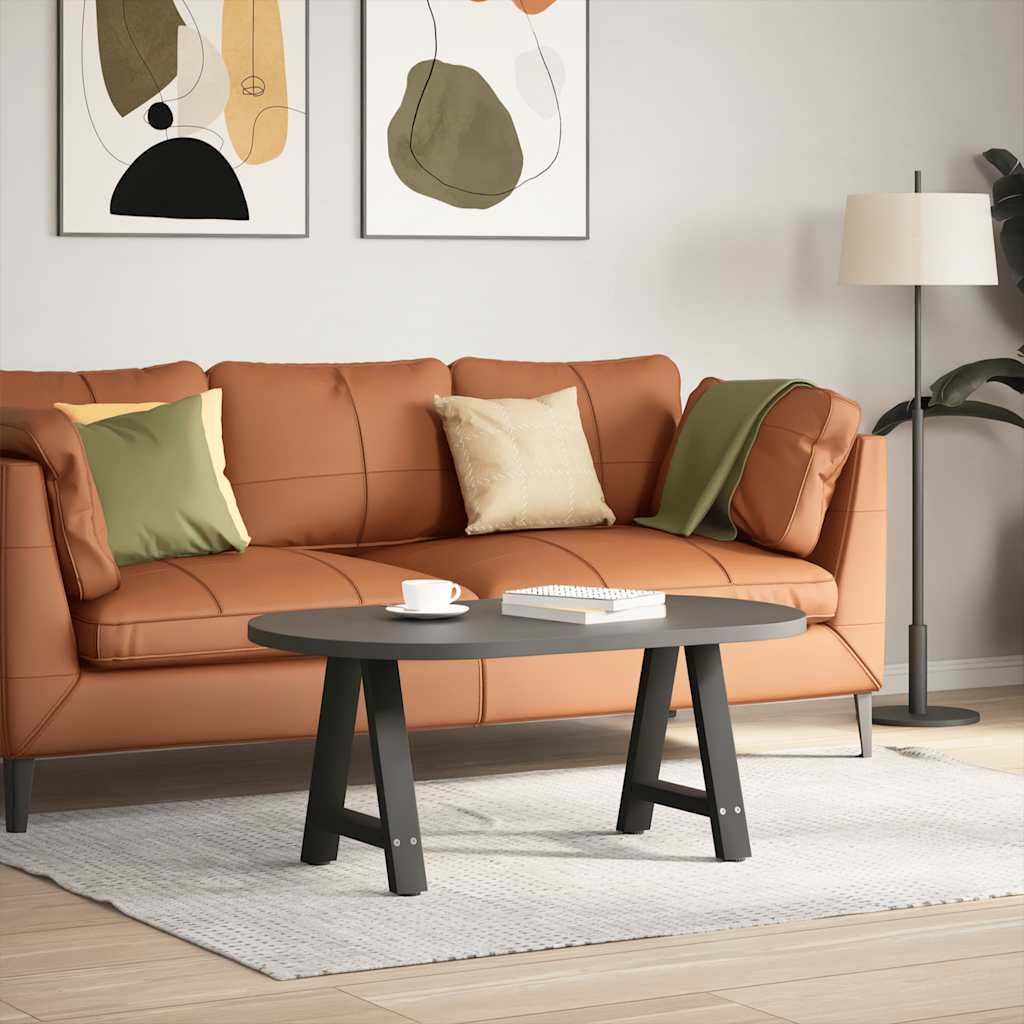 Black Steel A-Shaped Coffee Table Legs, 2pcs, Adjustable 38x(42-43) cm