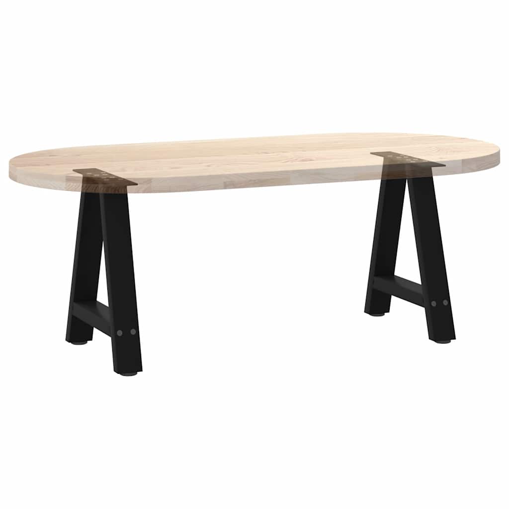 Black Steel A-Shaped Coffee Table Legs, 2pcs, Adjustable 38x(42-43) cm