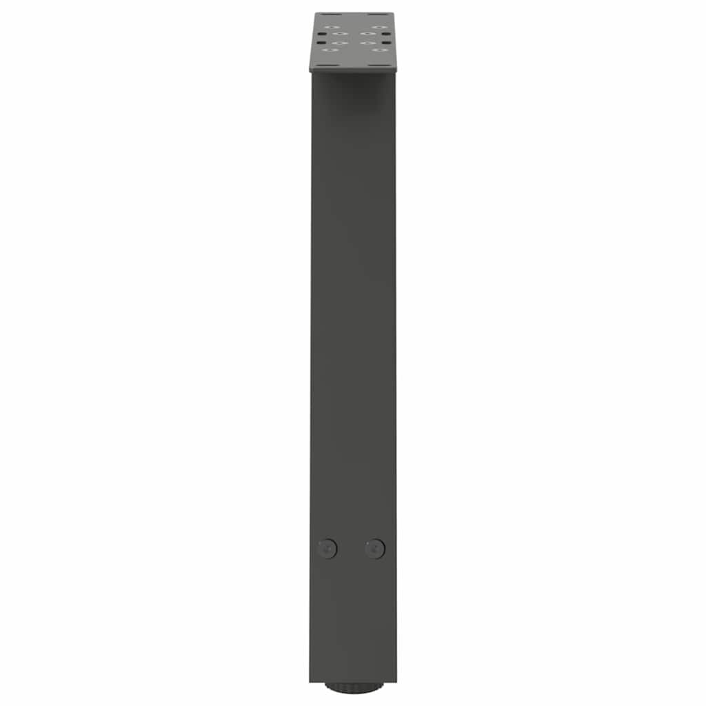 Anthracite Steel A-Shaped Coffee Table Legs, 2pcs, Adjustable 38x42-43cm