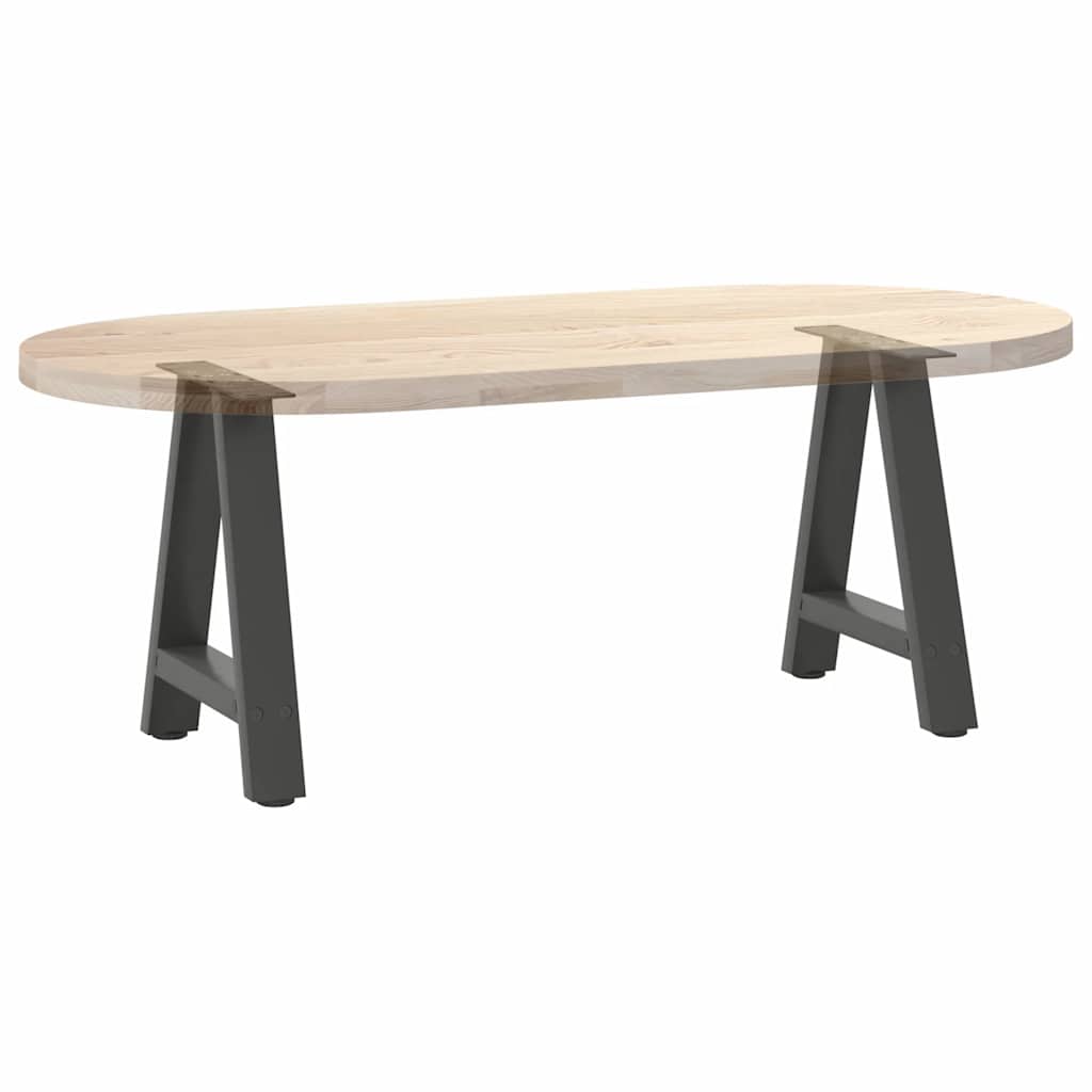 Anthracite Steel A-Shaped Coffee Table Legs, 2pcs, Adjustable 38x42-43cm