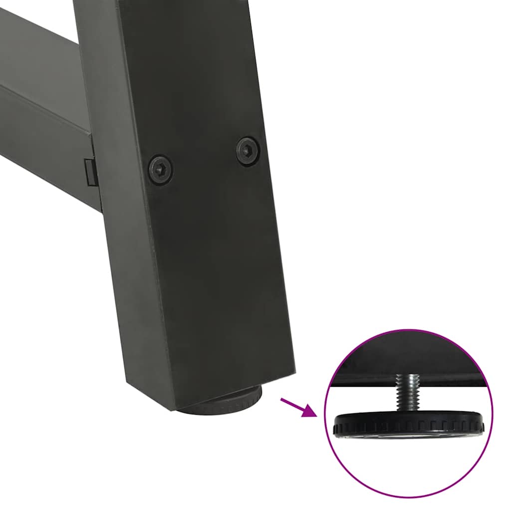 Anthracite Steel A-Shaped Coffee Table Legs, 2pcs, Adjustable 38x42-43cm