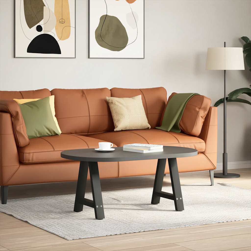 A-Shaped Black Steel Coffee Table Legs, 2 pcs 50x(42-43) cm