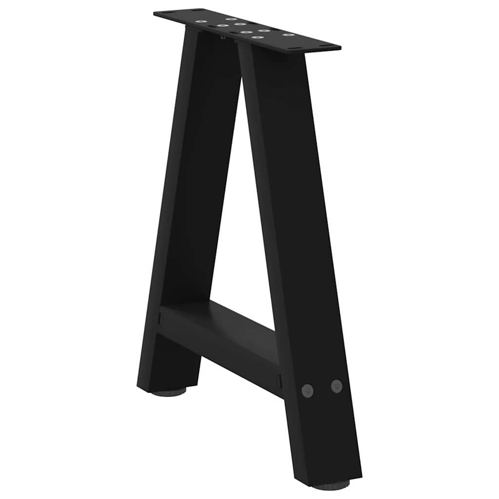 A-Shaped Black Steel Coffee Table Legs, 2 pcs 50x(42-43) cm