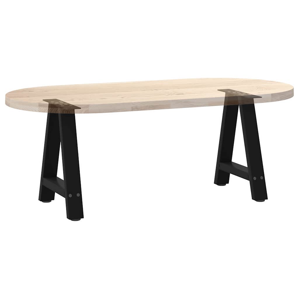 A-Shaped Black Steel Coffee Table Legs, 2 pcs 50x(42-43) cm