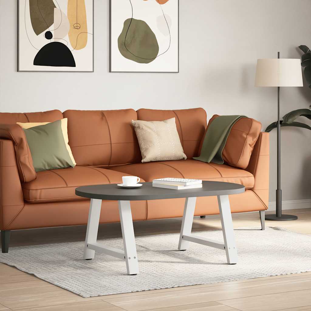 White Steel A-Shaped Coffee Table Legs - 2 pcs, 60x(42-43) cm