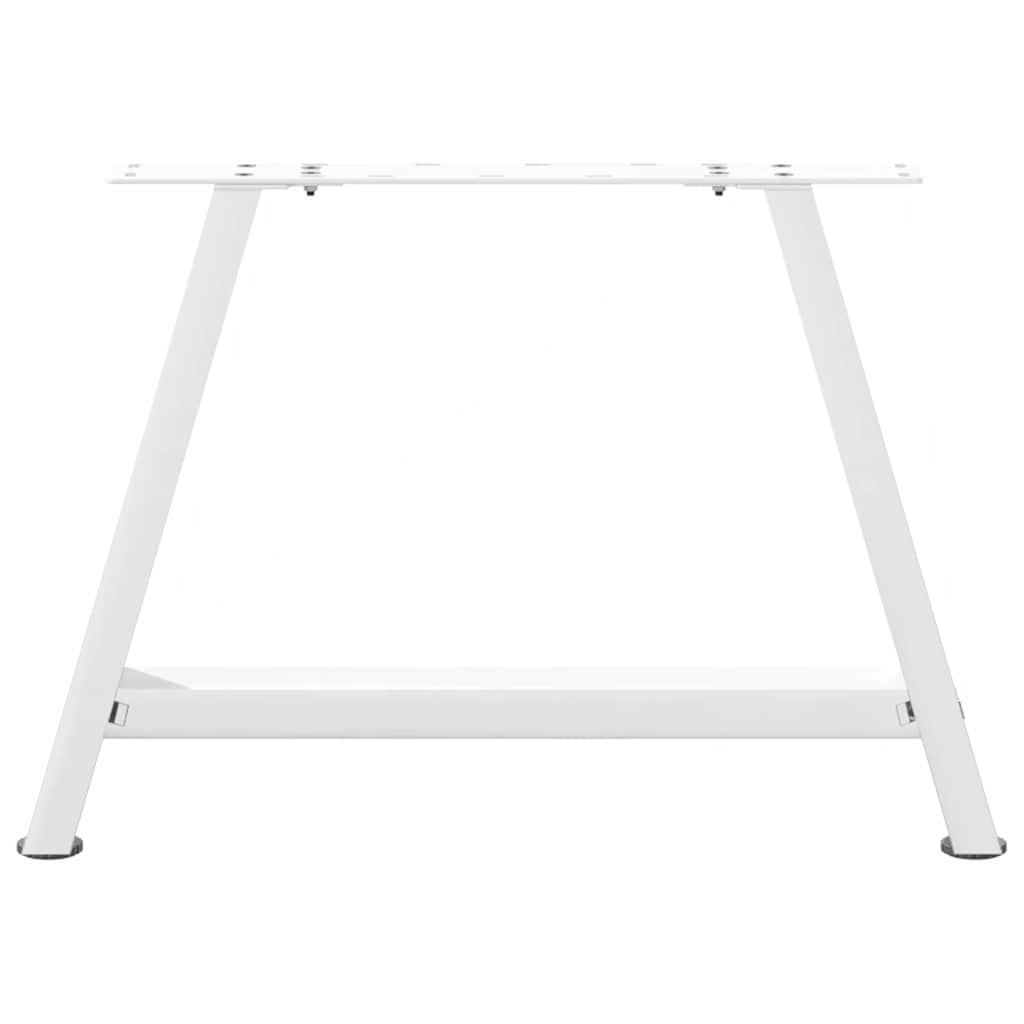 White Steel A-Shaped Coffee Table Legs - 2 pcs, 60x(42-43) cm