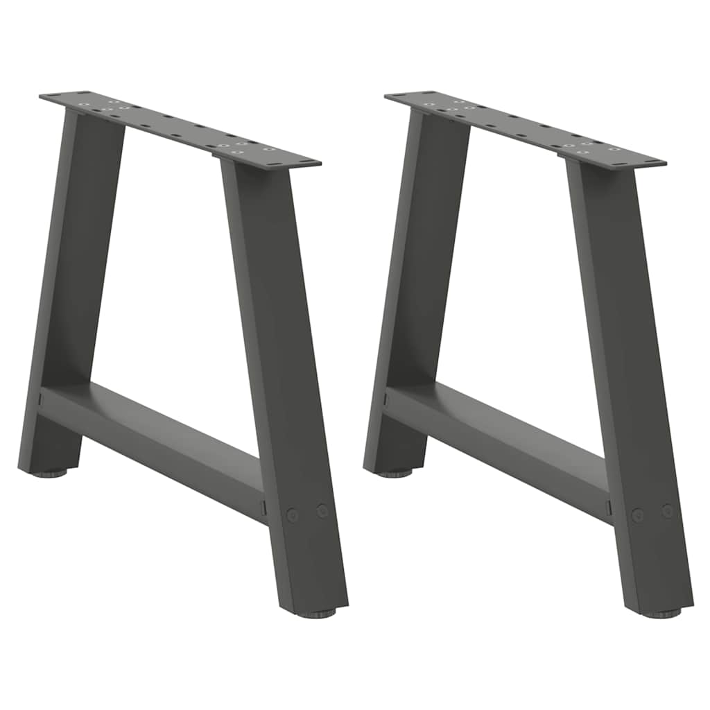 Anthracite Steel A-Shaped Coffee Table Legs 2pcs, Adjustable 60cm