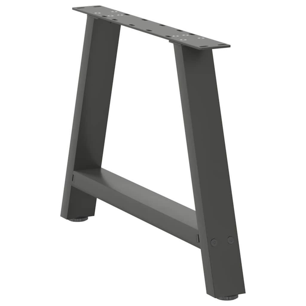 Anthracite Steel A-Shaped Coffee Table Legs 2pcs, Adjustable 60cm