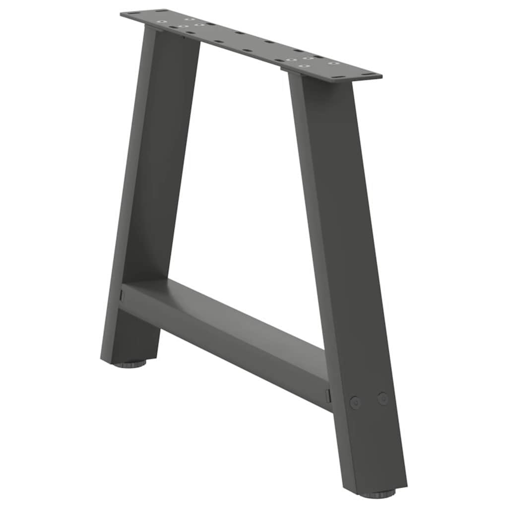 Anthracite Steel A-Shaped Coffee Table Legs, 2 pcs, Adjustable