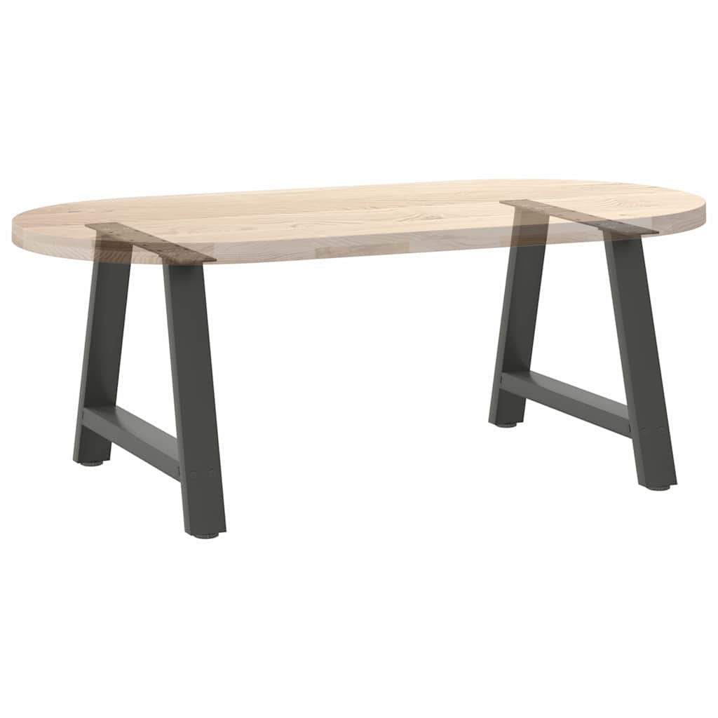 Anthracite Steel A-Shaped Coffee Table Legs, 2 pcs, Adjustable