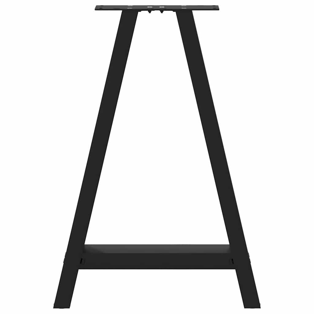 Black Steel A-Shaped Dining Table Legs, Adjustable 72-73 cm, 2 pcs
