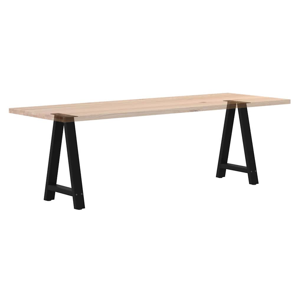 Black Steel A-Shaped Dining Table Legs, Adjustable 72-73 cm, 2 pcs