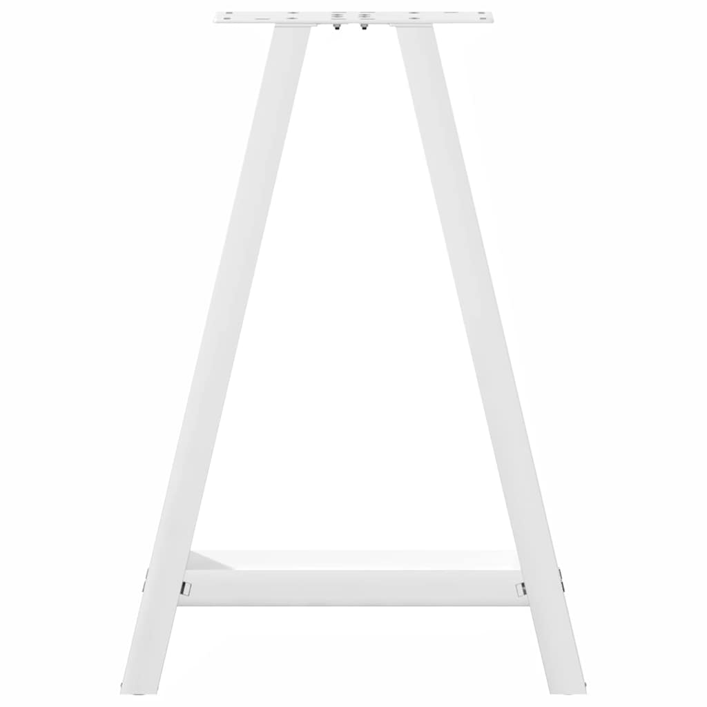 Sturdy White A-Shaped Steel Dining Table Legs, 2 pcs, 60x73cm