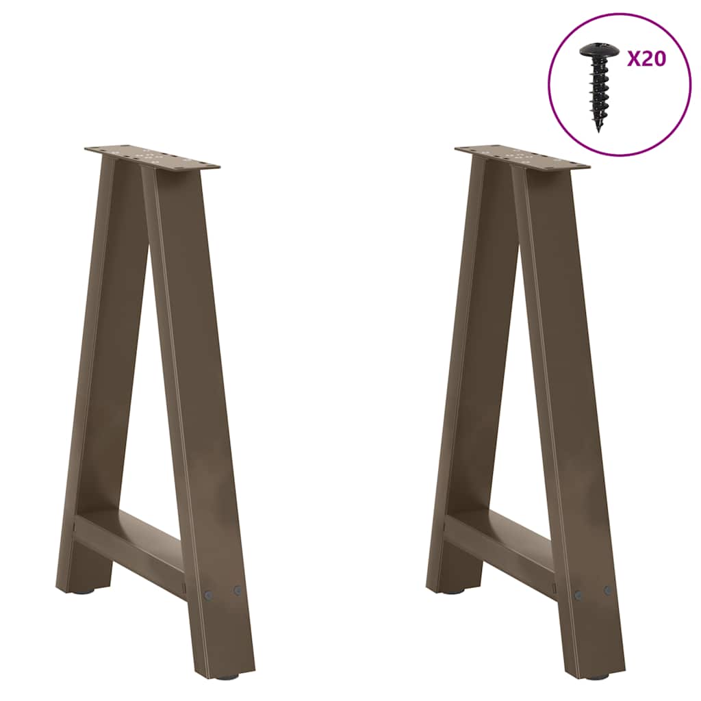 Steel A-Shaped Dining Table Legs 2pcs, Adjustable 60x72-73cm