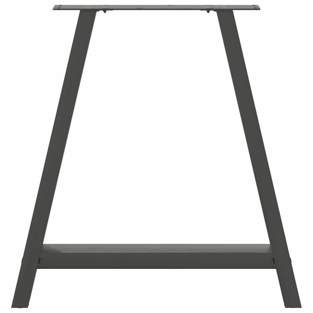 Anthracite Steel A-Shaped Dining Table Legs 2 Pcs, Adjustable 70 cm