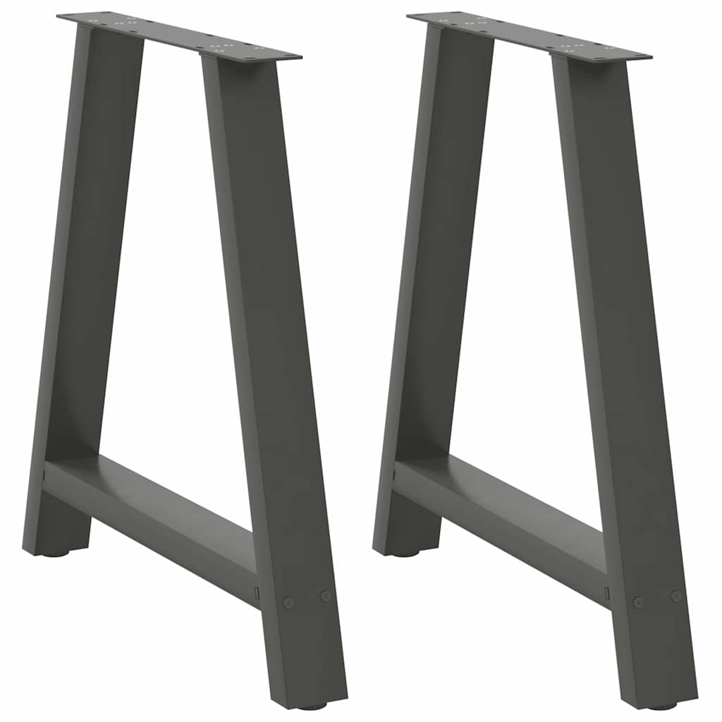 Anthracite Steel A-Shaped Dining Table Legs 2pcs 80x(72-73) cm