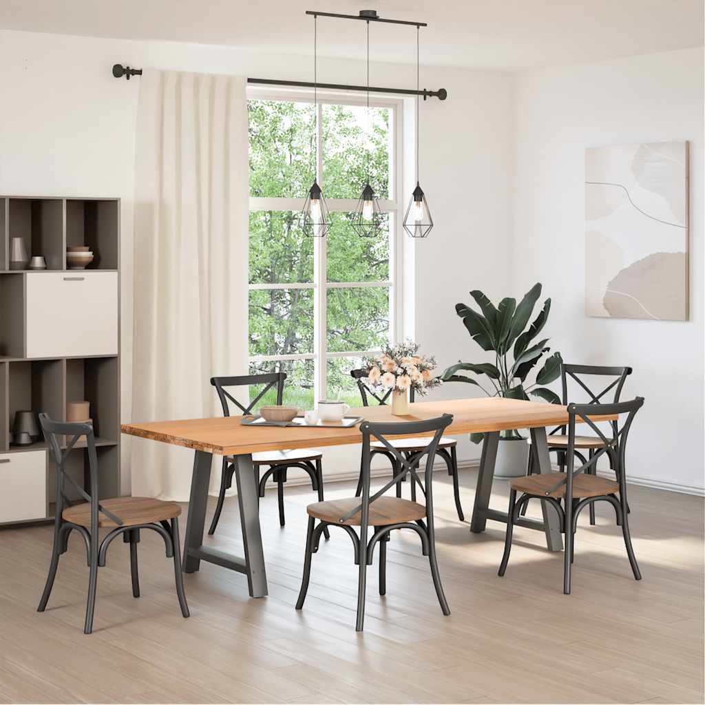 Anthracite Steel A-Shaped Dining Table Legs 2pcs 80x(72-73) cm