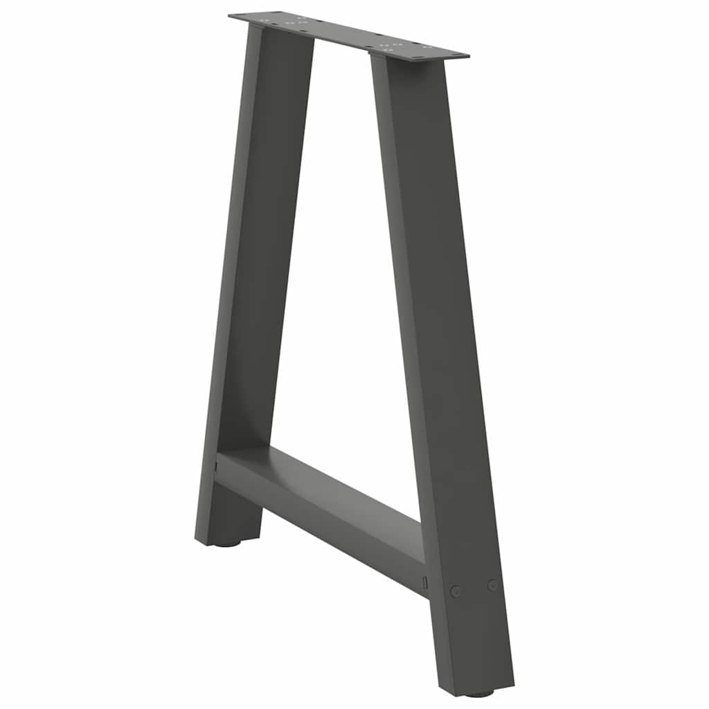 Anthracite Steel A-Shaped Dining Table Legs 2pcs 80x(72-73) cm