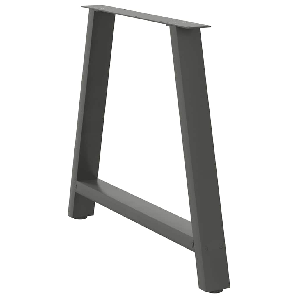 Anthracite Steel Dining Table Legs A-Shaped, 2pcs, Adjustable 100 cm