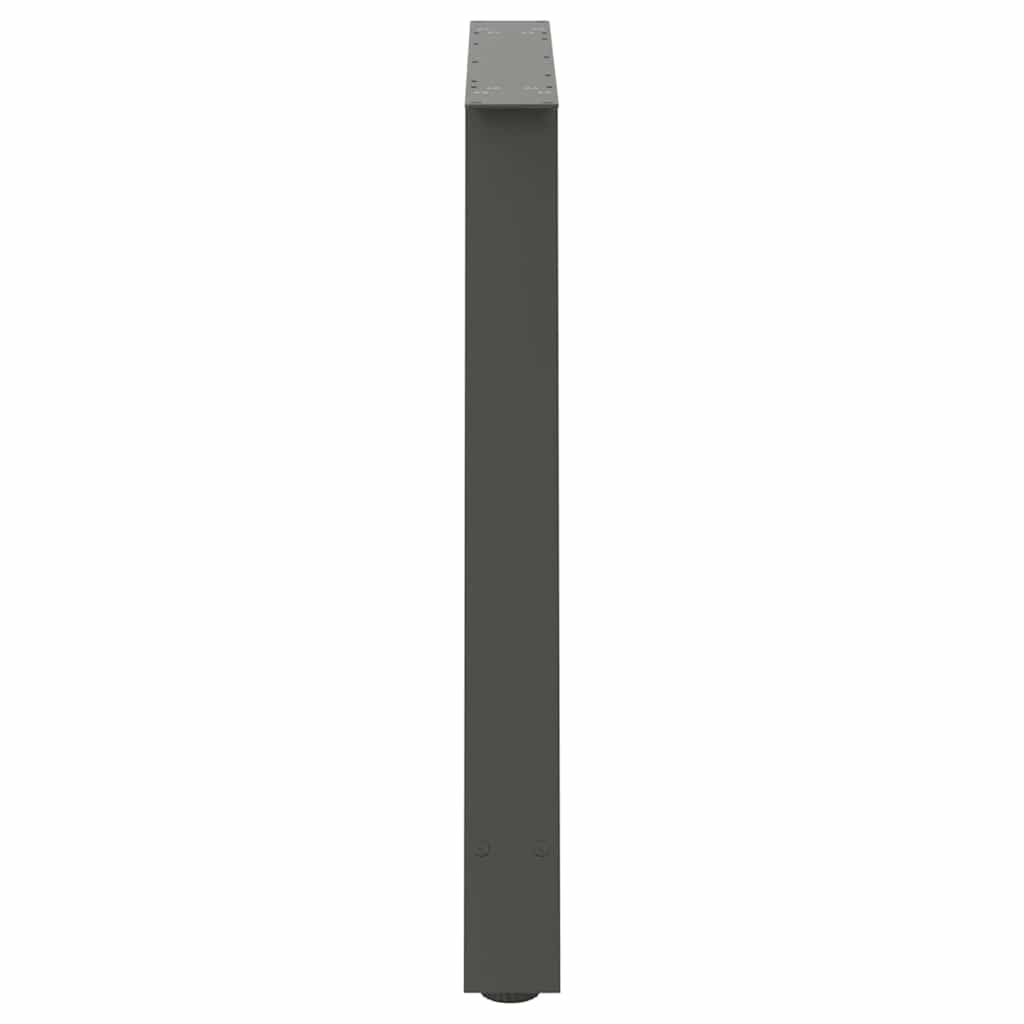 Anthracite Steel Dining Table Legs A-Shaped, 2pcs, Adjustable 100 cm