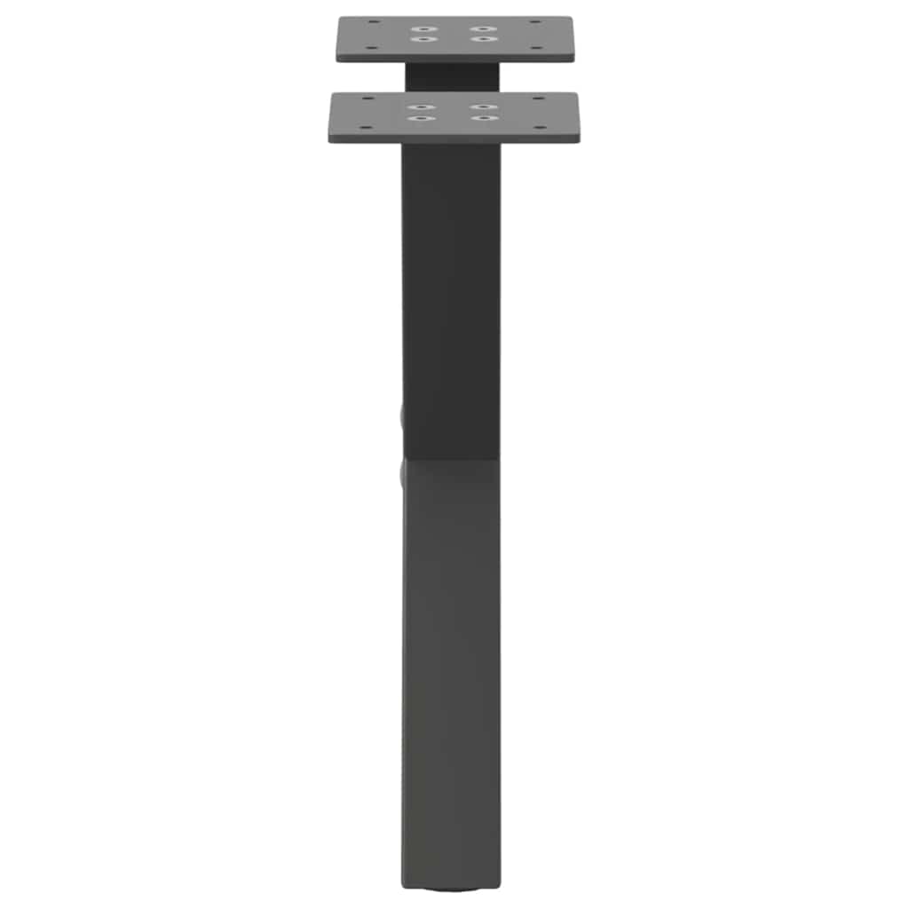 Anthracite Steel X-Shaped Coffee Table Legs, 2 pcs, 30-31 cm