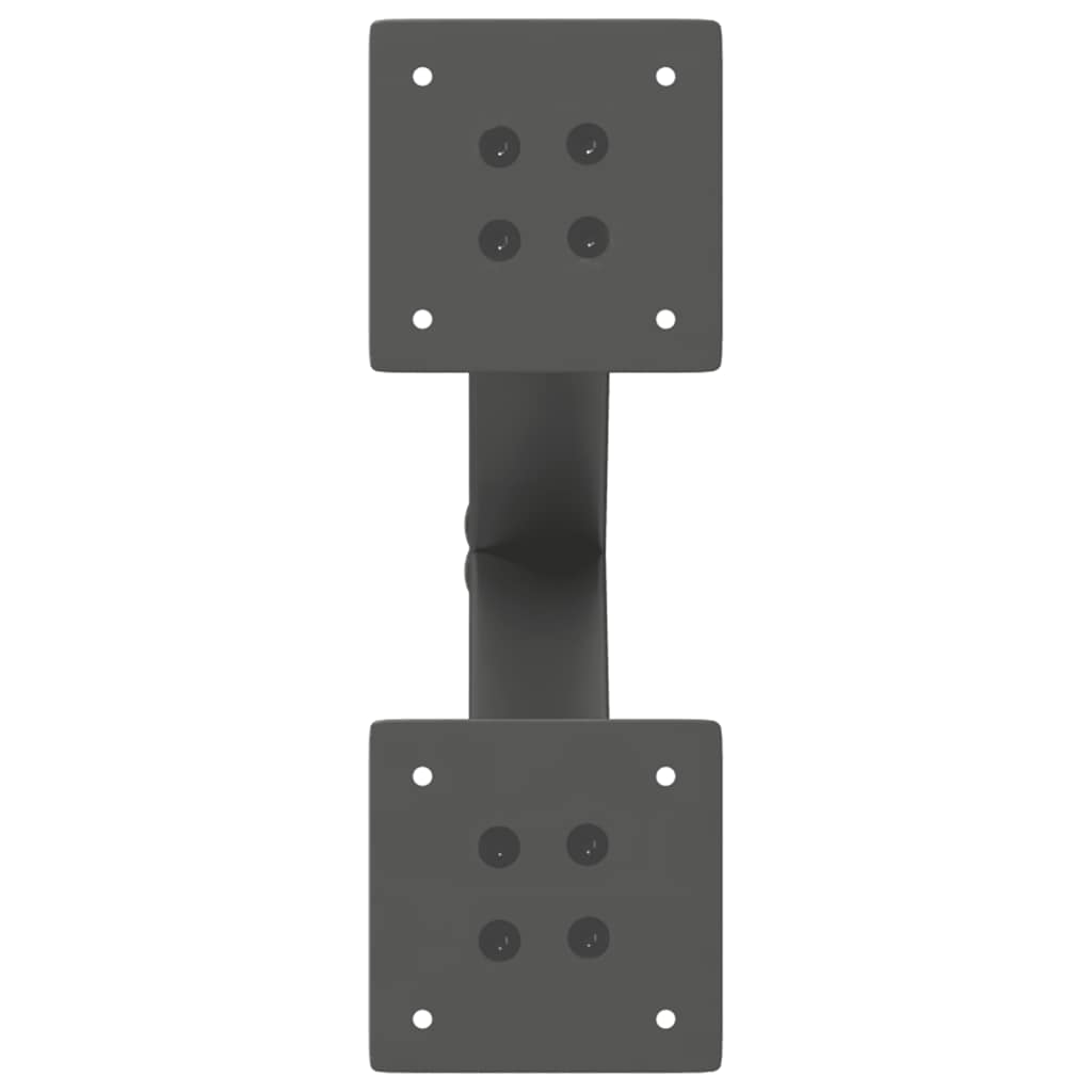 Anthracite Steel X-Shaped Coffee Table Legs, 2 pcs, 30-31 cm