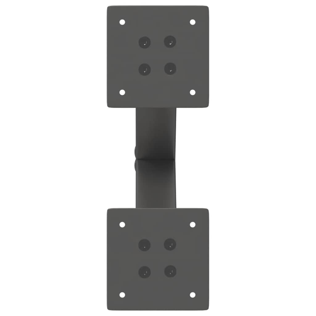 Anthracite Steel X-Shaped Coffee Table Legs Set, Adjustable 40x31cm