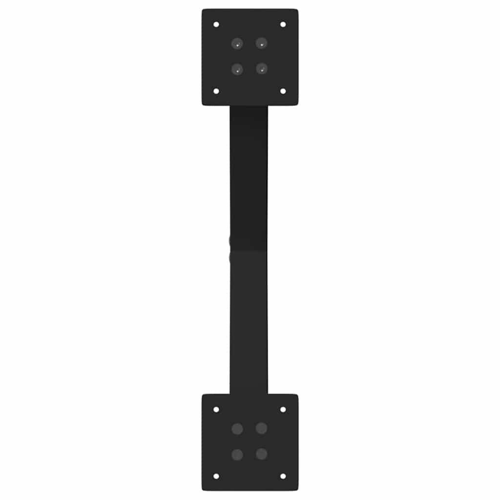 X-Shaped Steel Coffee Table Legs, Black, Set of 2, Adjustable 60cm