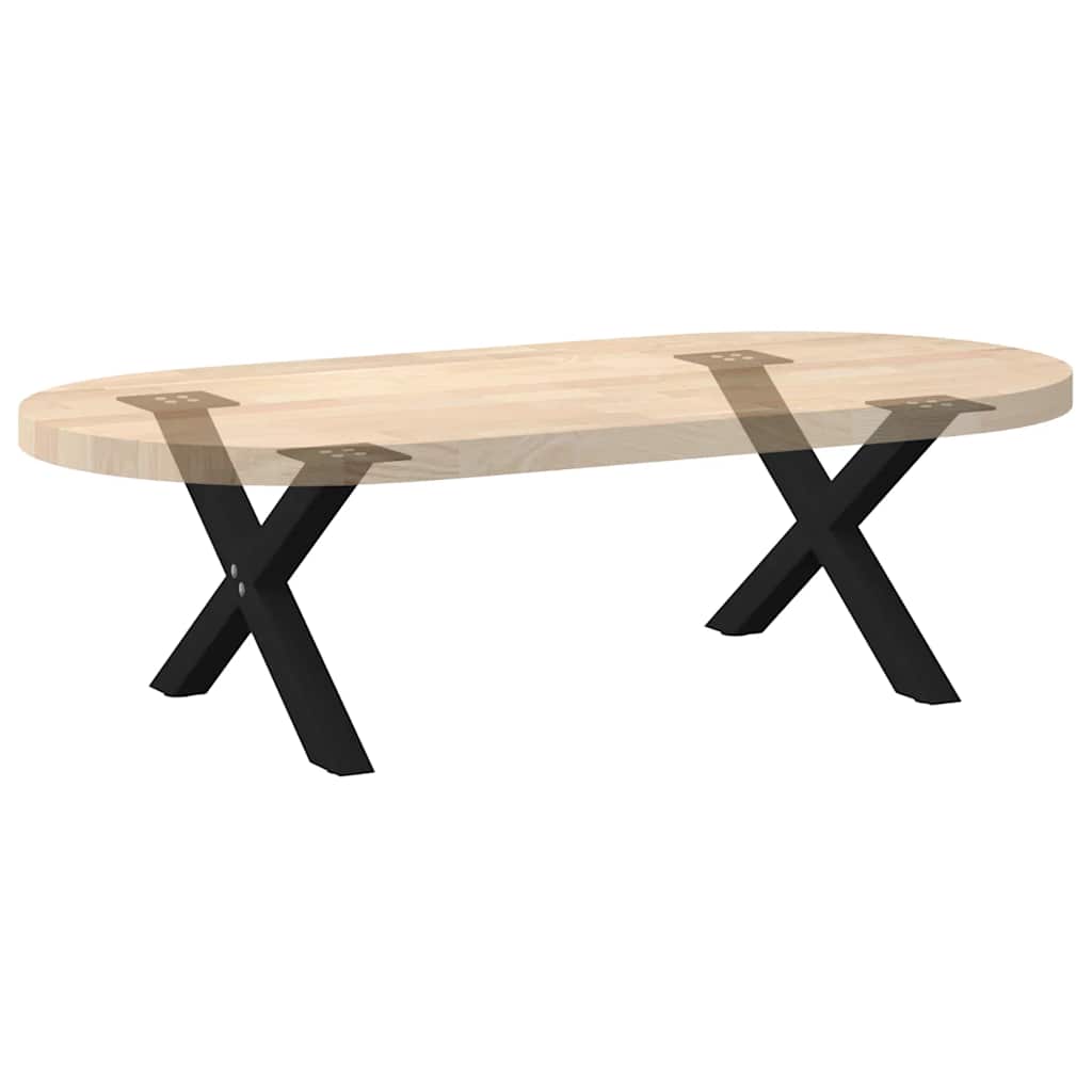 X-Shaped Steel Coffee Table Legs, Black, Set of 2, Adjustable 60cm