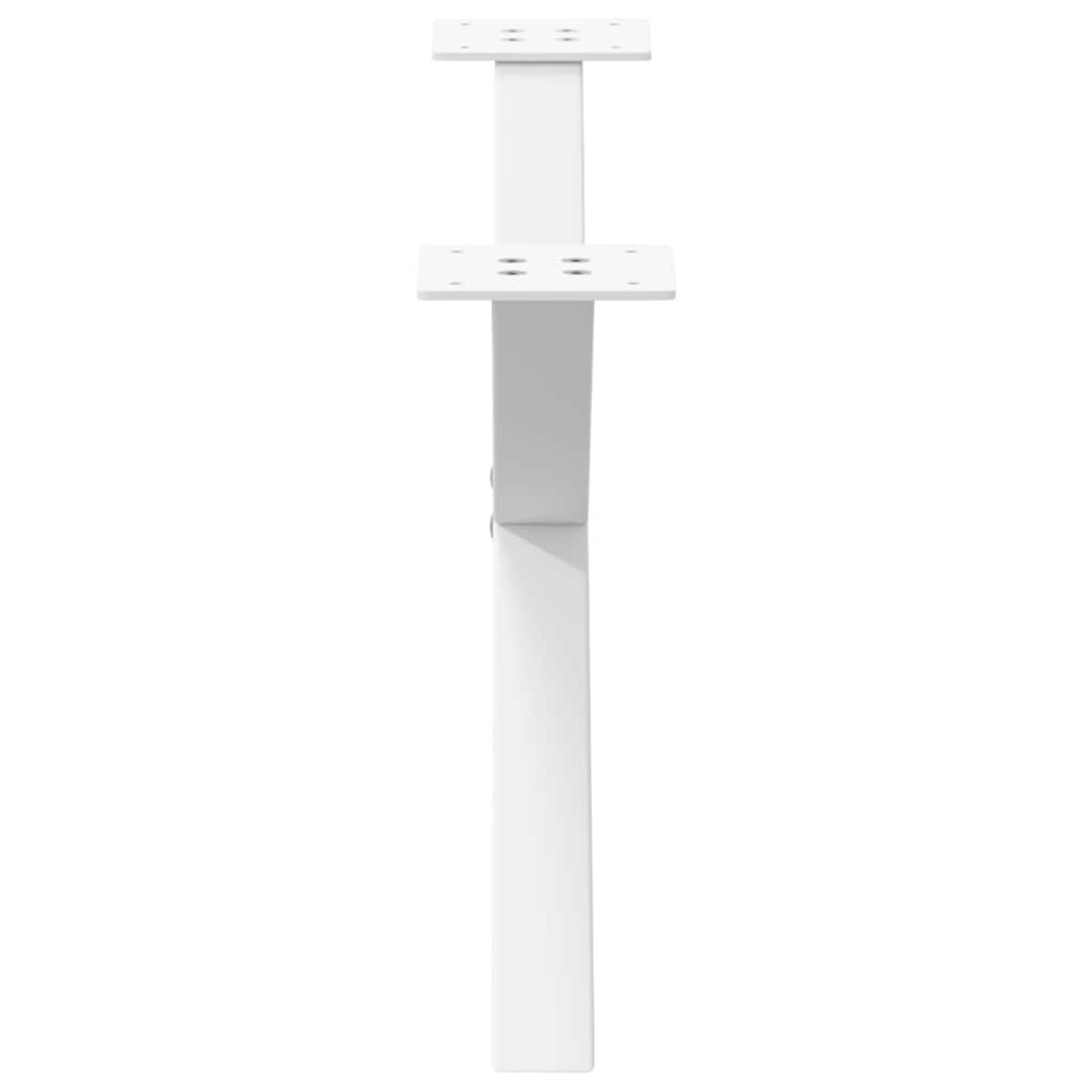 White X-Shaped Steel Coffee Table Legs - Set of 2, 70x30-31 cm