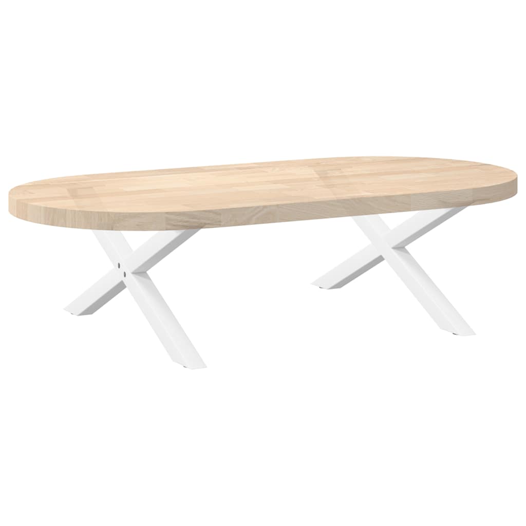 White X-Shaped Steel Coffee Table Legs - Set of 2, 70x30-31 cm